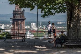 Freiburg im Breisgau   Blick vom Kanonenplatz/ Schlossberg