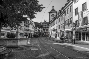Freiburg Oberlinden  schwarz_weiß